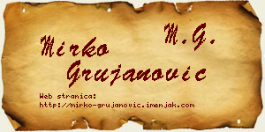 Mirko Grujanović vizit kartica